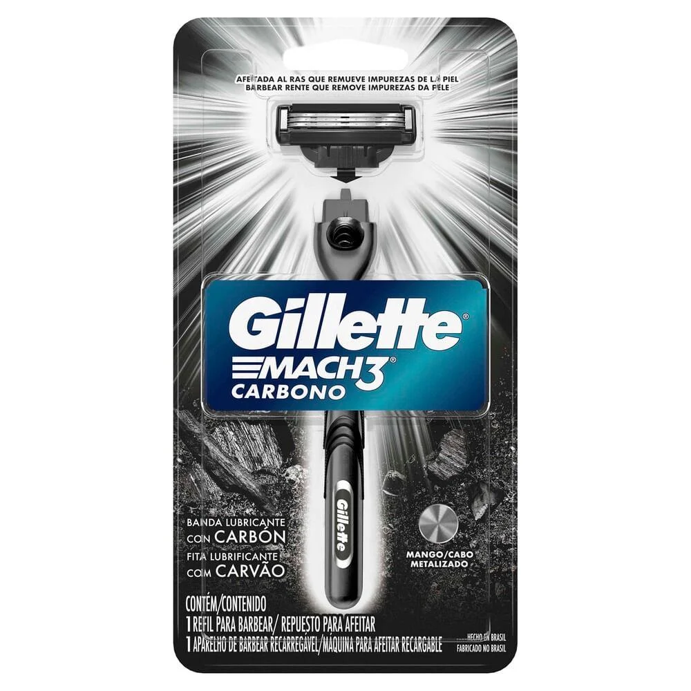 GILLETTE MACH3  CARBONO 
