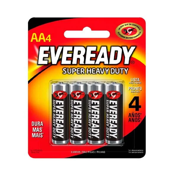 PILA AA X 4 EVEREADY SUPER HEAVY DUTY 
