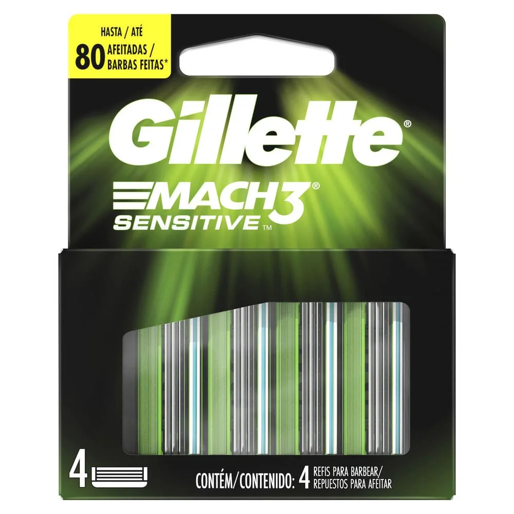 GILLETTE MACH 3 SENSITIVE X 4