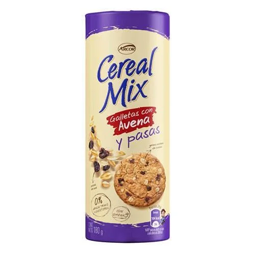 CEREAL MIX AVENA Y PASAS 207GR
