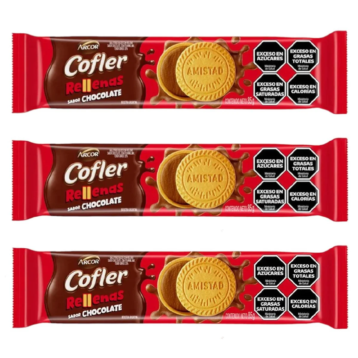 GALLETITAS COFLER VAINILLA RELLENAS CHOCOLATE 85G