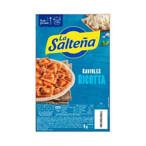 LA SALTEÑA RAVIOLES RICOTTA X 450 GRS