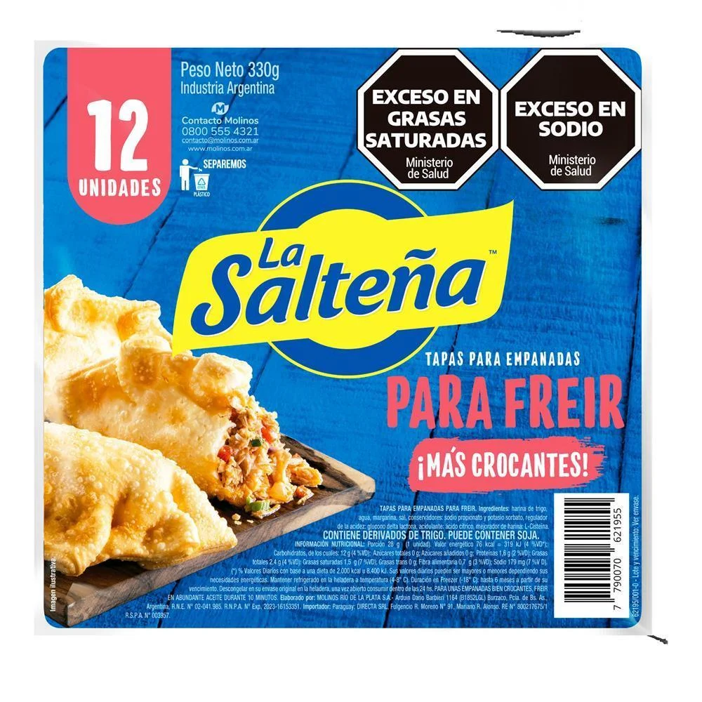 TAPAS P/FREIR LA SALTEÑA 330G