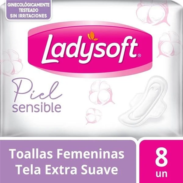 LADYSOFT PIEL SENSIBLE X 8