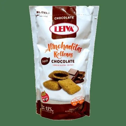ALMOHADITAS RELLENAS DE CHOCOLATE LEIVA 125G