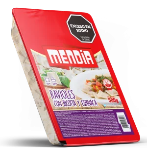 RAVIOLES MENDIA RICOTTA Y ESP. 500 G