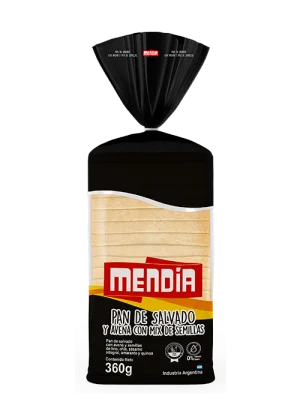 PAN LACTAL C/ SEMILLAS MENDIA 360 G