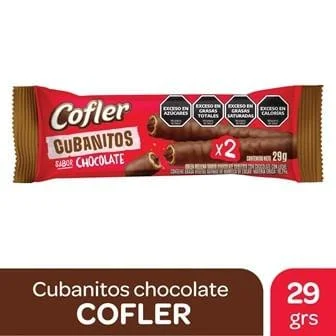 COFLER  CUBANITOS AVELLANAS X 29 GRS 