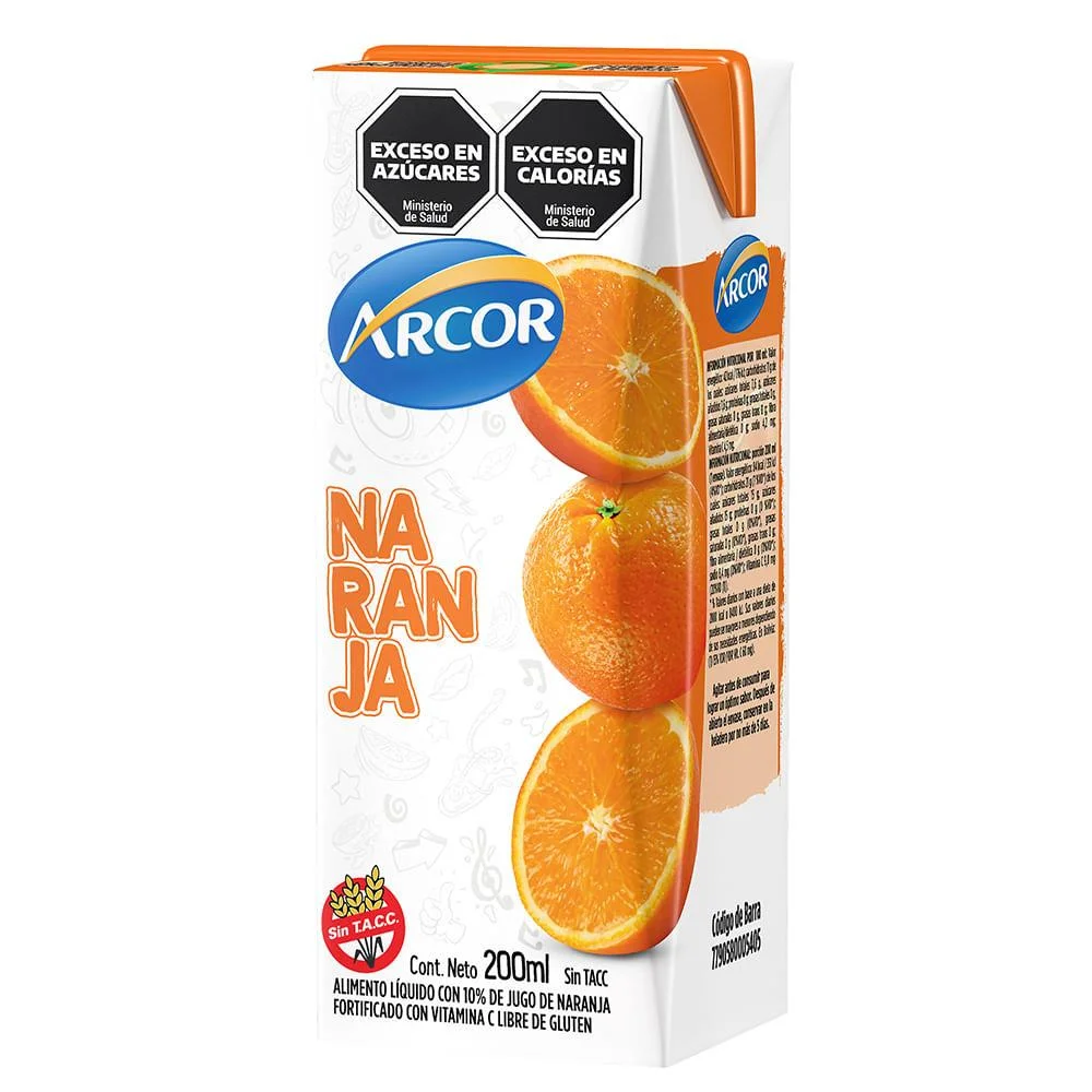 ARCOR BEBIDA NARANJA 1L
