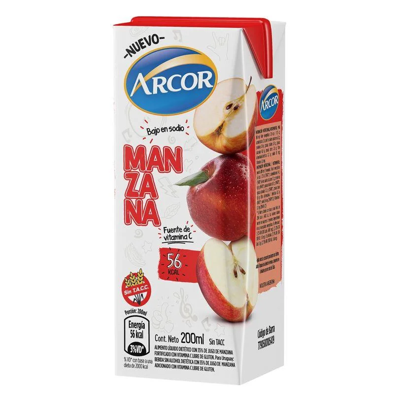 ARCOR BEBIDA MANZANA 1L
