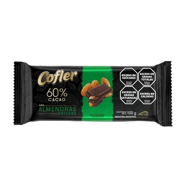 COFLER 60% CACAO ALMENDRAS 100G