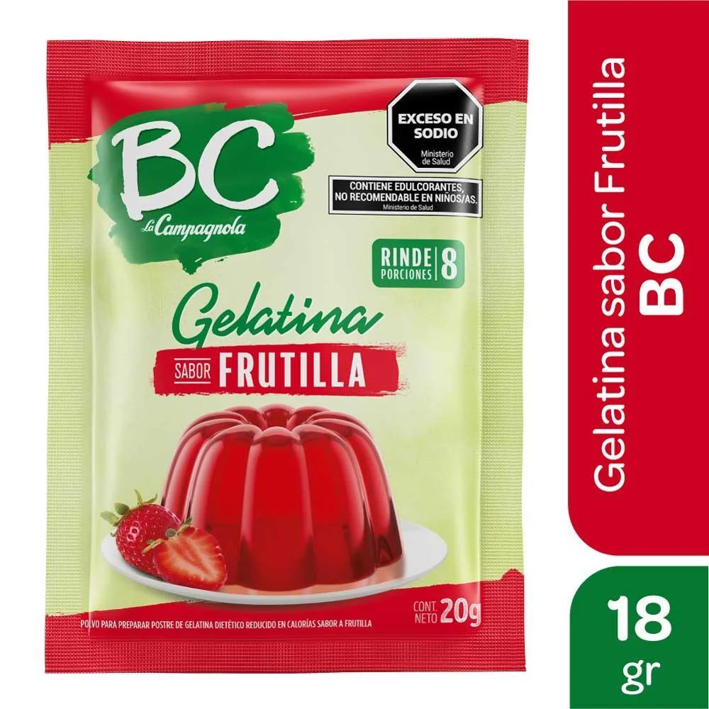 GELATINA FRUTILLA LIGHT BC 18G