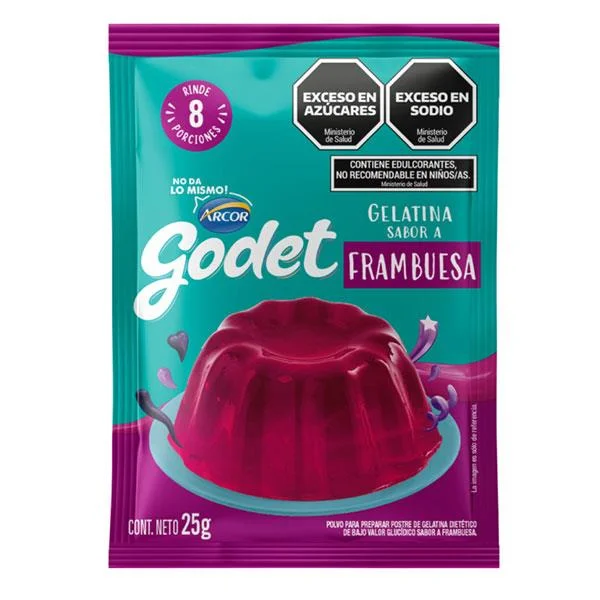 GELATINA GODET FRAMBUESA 25 G