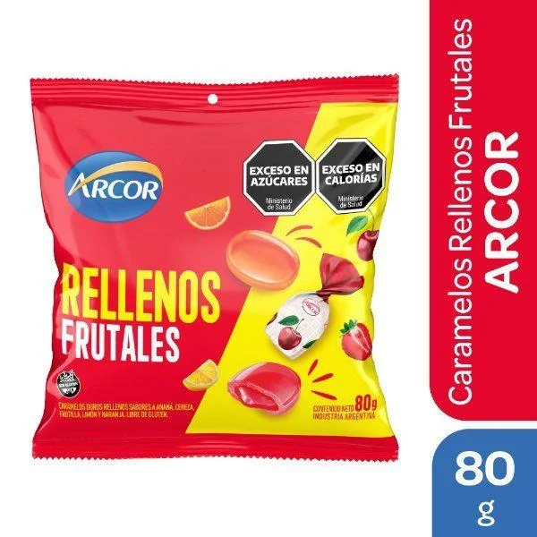 CARAMELOS FRUTALES RELLENOS 80G
