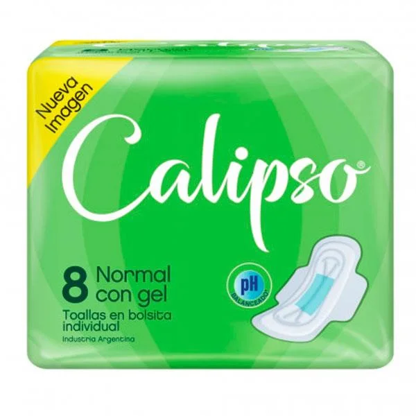 TOALLAS CALIPSO NORMAL VERDE X 8 U.