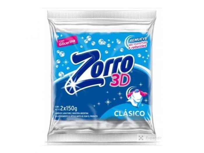 JABON BLANCO ZORRO 2X150G