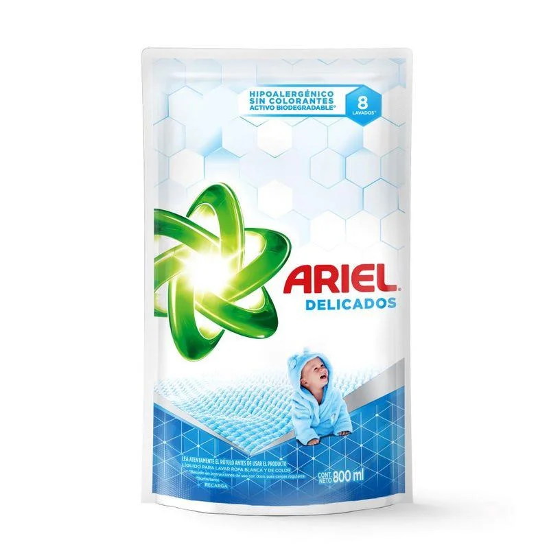 JABON LIQUI. ARIEL DELICADOS X 800 ML 