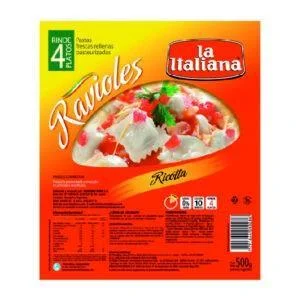 RAVIOLES ITALIANA RICOTA 500G