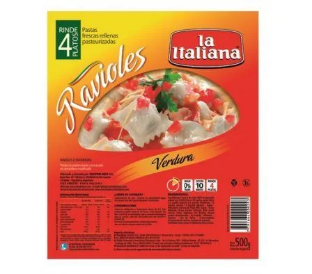 RAVIOLES ITALIANA ESPINACA 500G