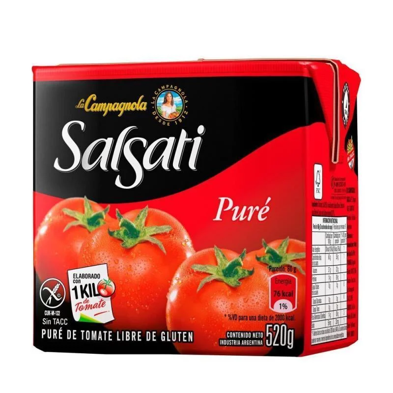PURE DE TOMATE SALSATI 520G