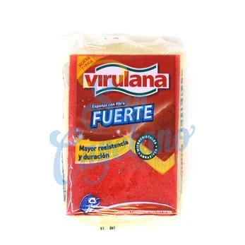 ESPONJA VIRULANA FUERTE ROJA