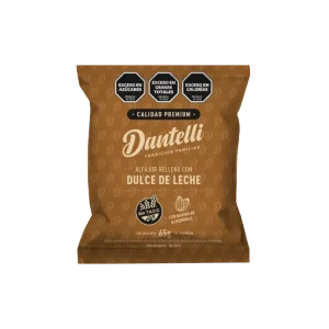 ALFAJOR CHOCO Y DULCE DE LECHE DANTELLI 