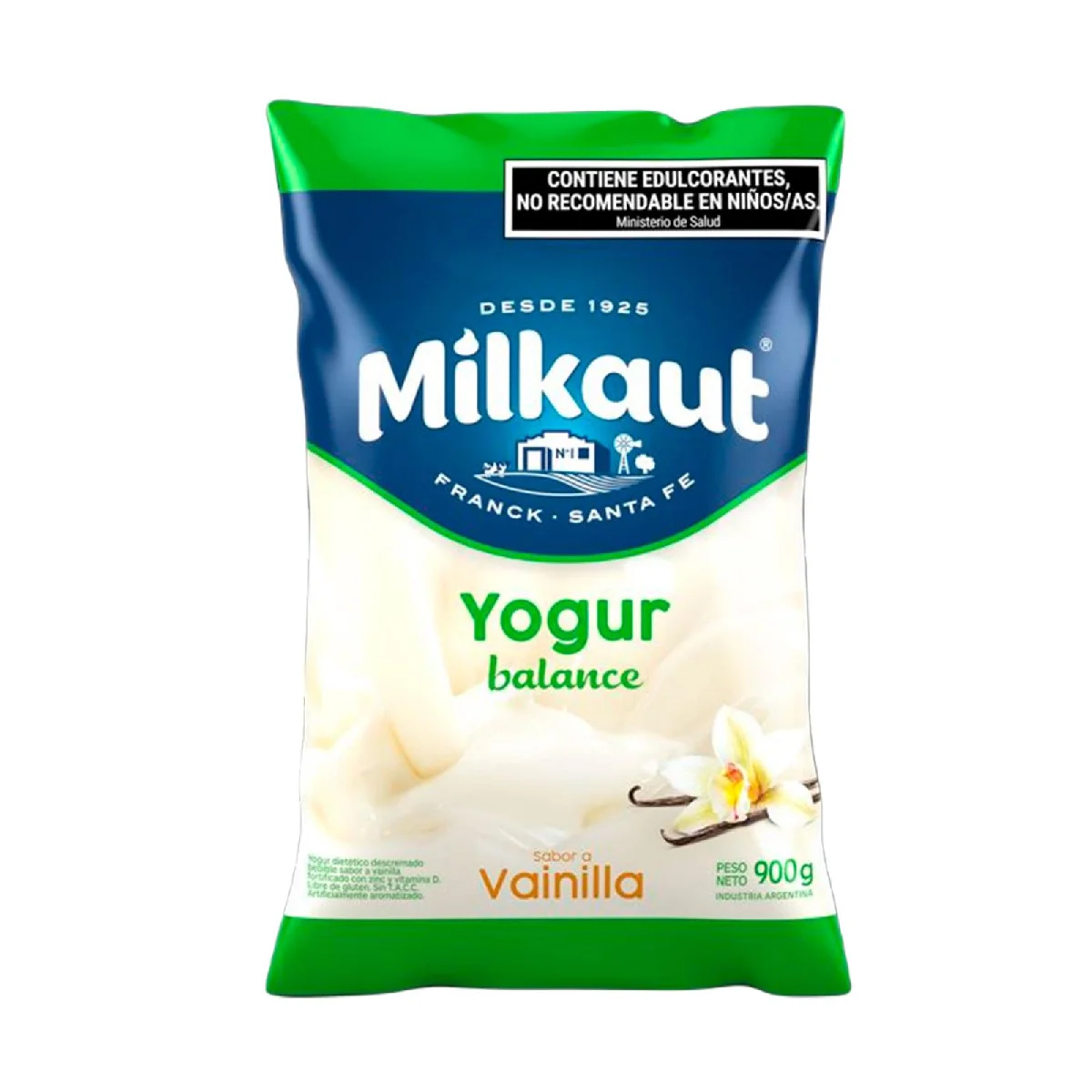 YOGUR DESCREMADO MILKAYT VAINILLA 900