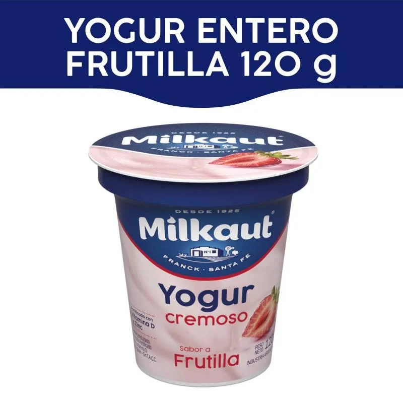YOGUR MILKAUT CREM. FRUTILLA 120 G