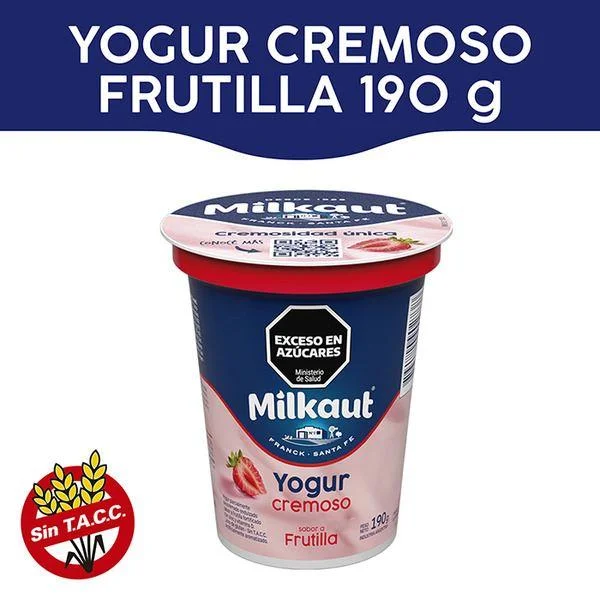 YOG. CREMOSO MILKAUT FRUTILLA 180 G