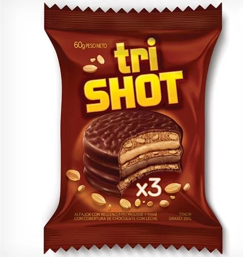 ALFAJOR TRI SHOT 60G