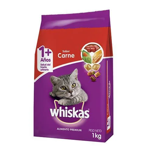 WHISKAS GATO SABOR CARNE X 1 KG