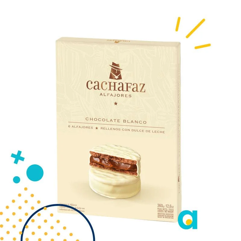 CAJA PREMIUM ALFAJOR BLANCO CACHAFAZ 