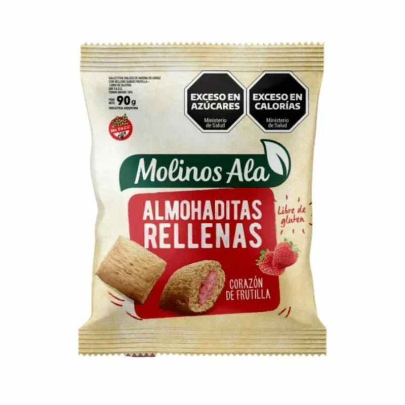 ALMOHADITAS RELLENAS FRUTILLA X 90G