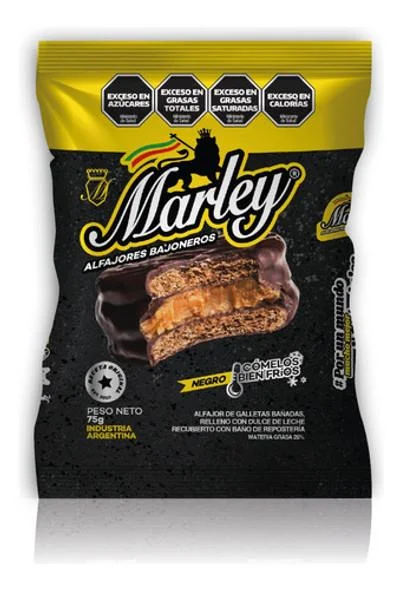 ALFAJOR NEGRO  MARLEY 80 G