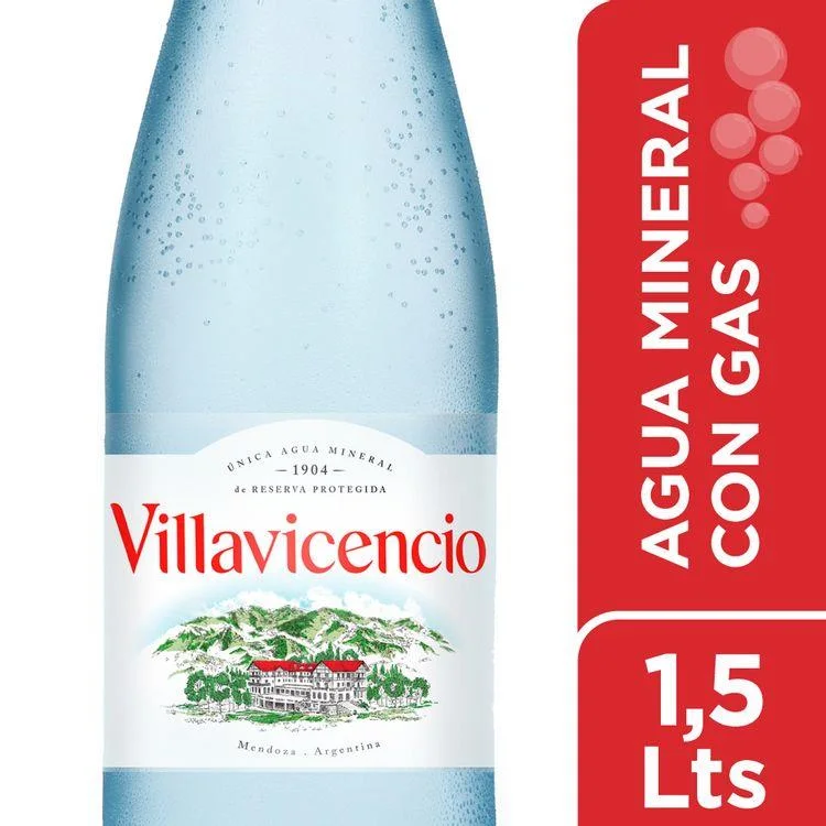 AGUA VILLAVICENCIO CON GAS 1.5 L