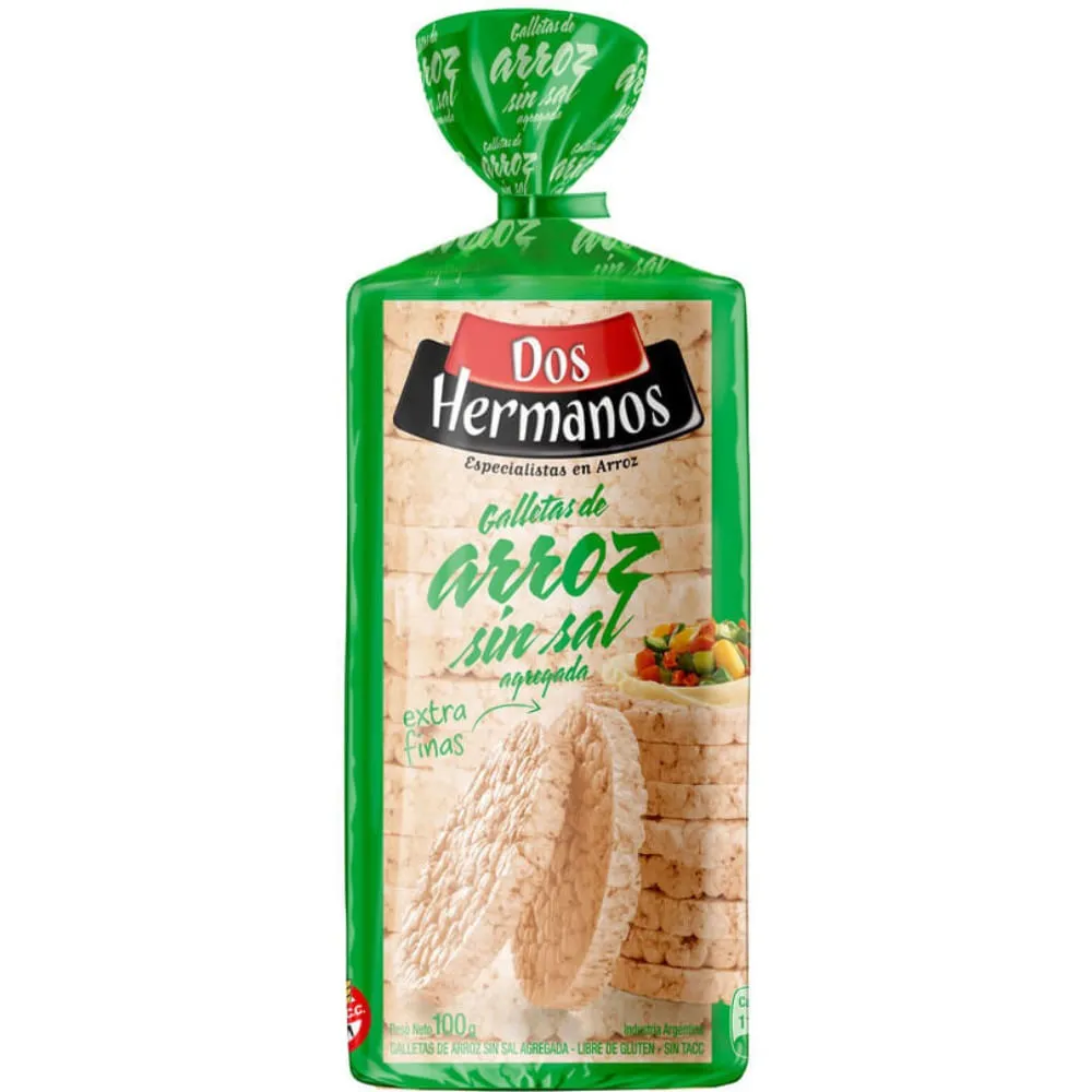 GALLETAS DE ARROZ SIN SAL D/H 100G