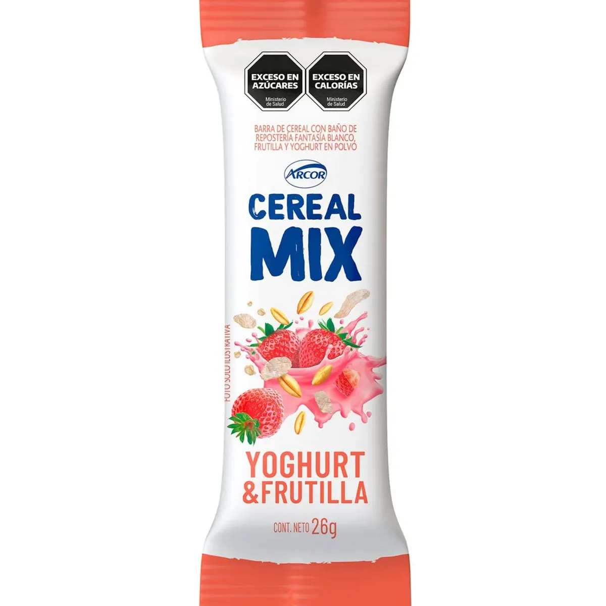 BARRA CEREAL MIX FRUTILLA 26 GS