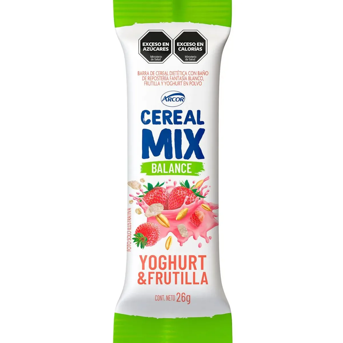 BARRA CEREAL FRUTILLA LIGHT 26 GS
