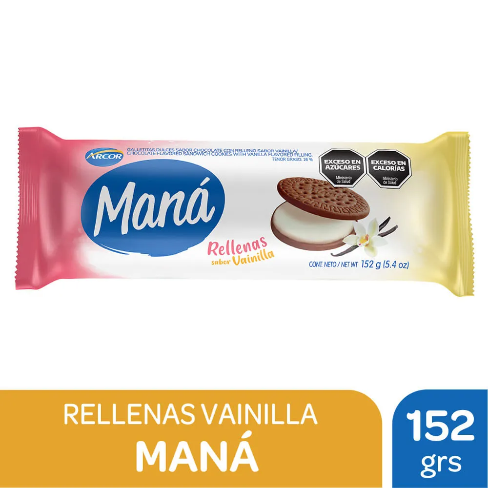 MANA RELLENAS CHOCO. RELL. DE VAINILLA