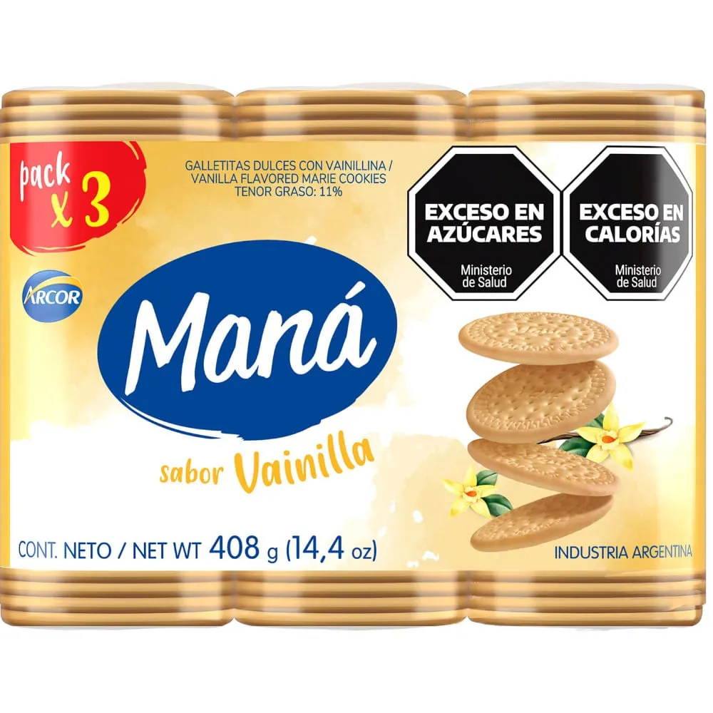 MANA SABOR VAINILLA X3 408G