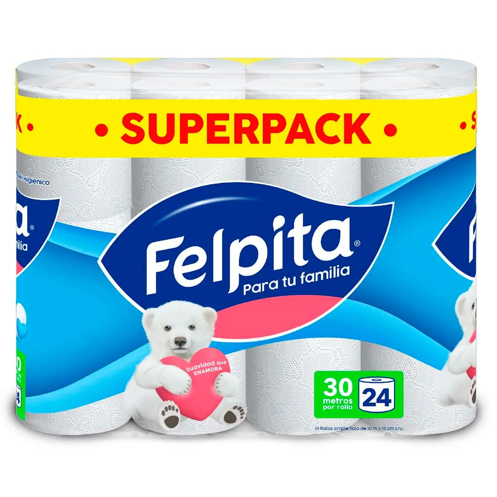 SUPERPACK PAPEL FELPITA X24