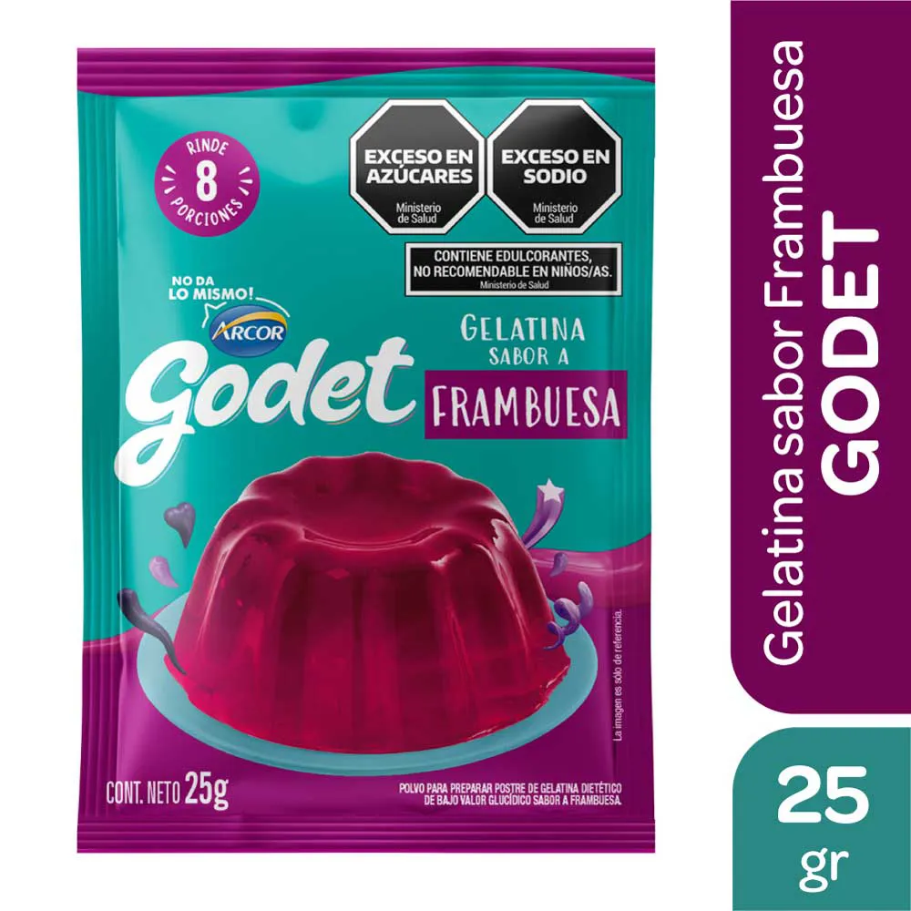 GELATINA GODET FRAMBUESA 25 G