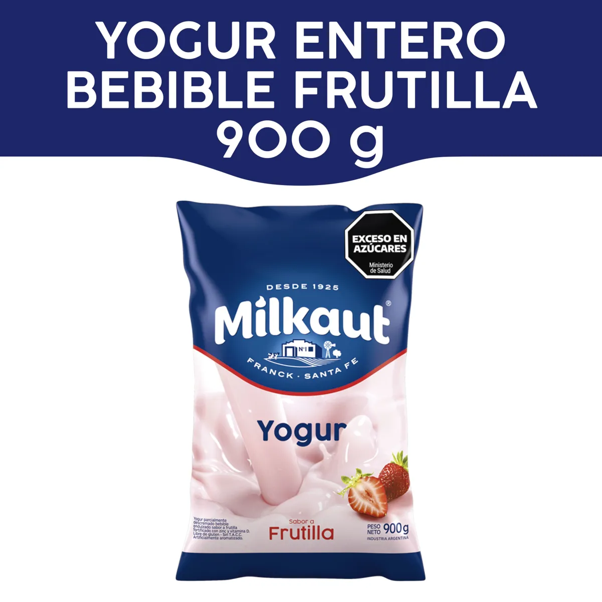 YOGUR MILKAUT FRUTILLA 900 G