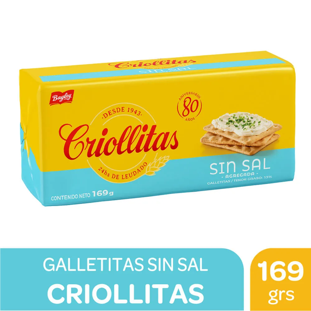 CRIOLLITAS SIN SAL 195 G