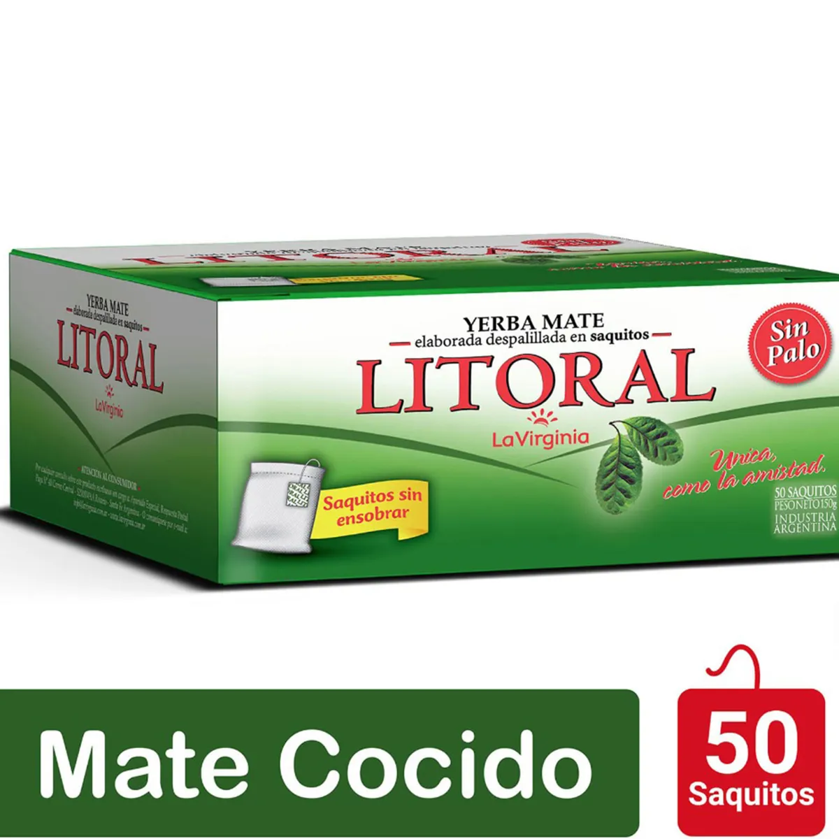 MATE COCIDO LITORAL X 50 U.