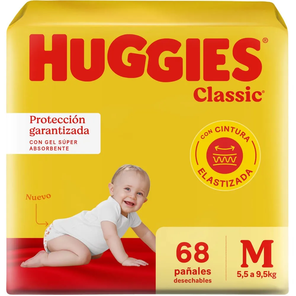 PAÑ HUGGIES M X 68 U.