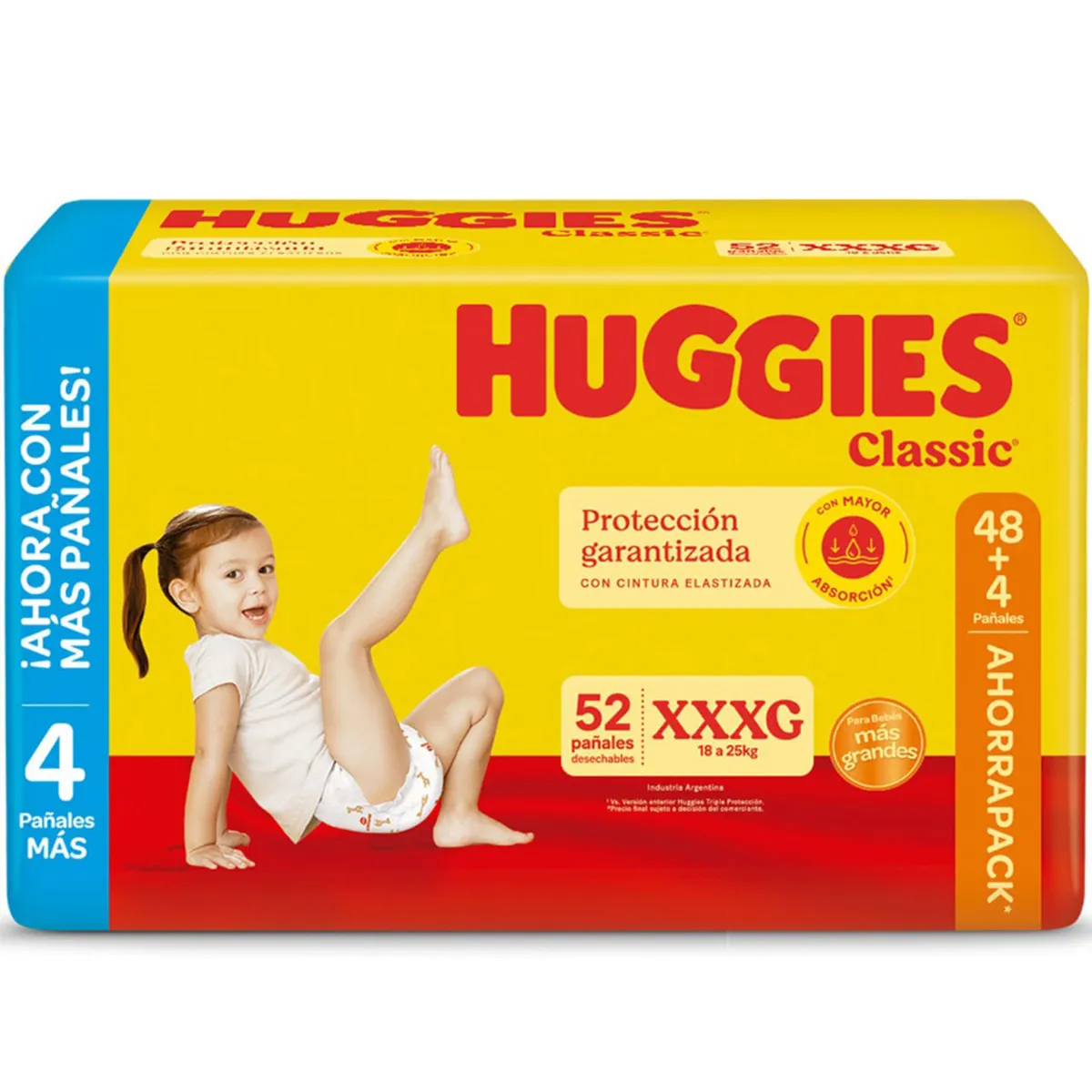 PAÑ. HUGGIES XXXG X 52 U.