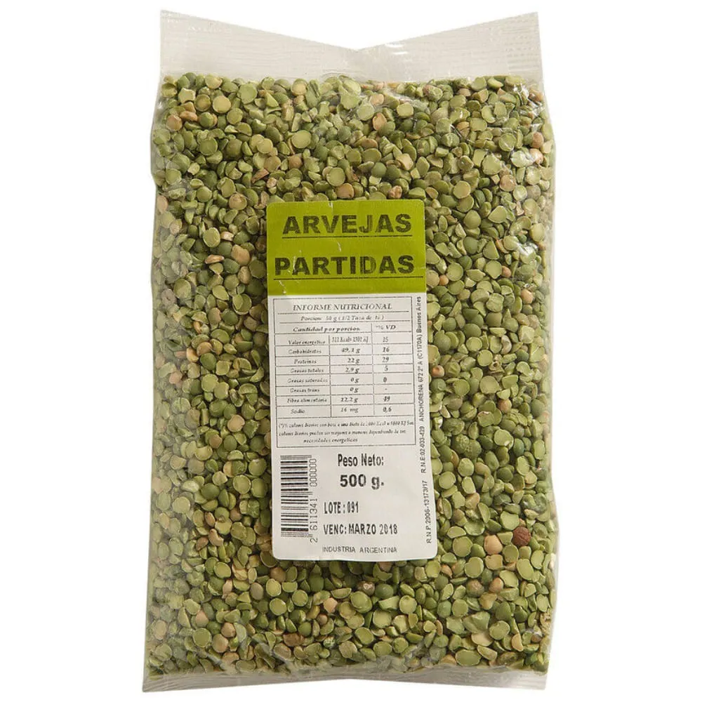 ARVEJAS PARTIDAS LA GRANJA 500G