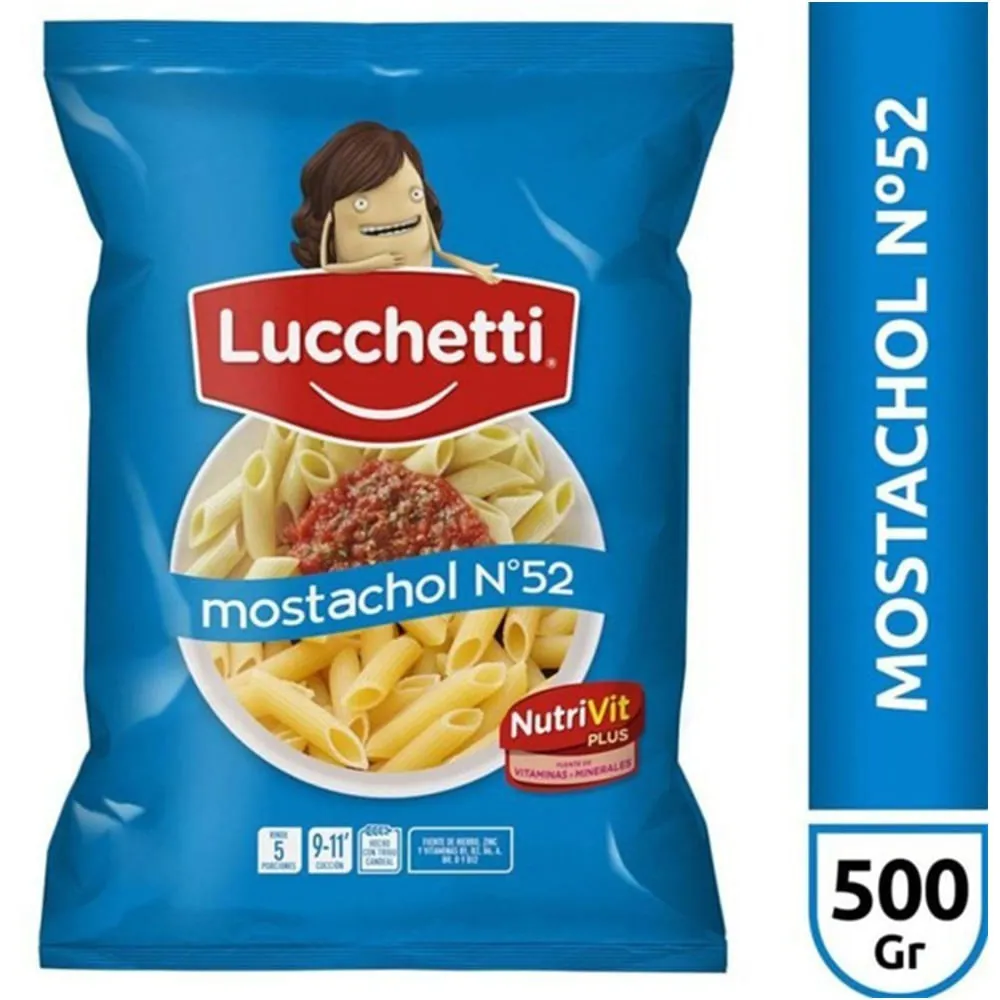 FIDEO LUCCHETTI MOSTACHOL 500G