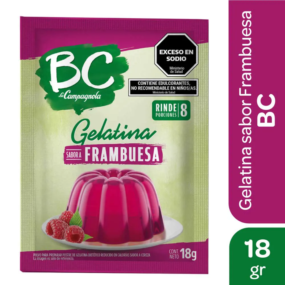 GELATINA FRAMBUESA BC 18G